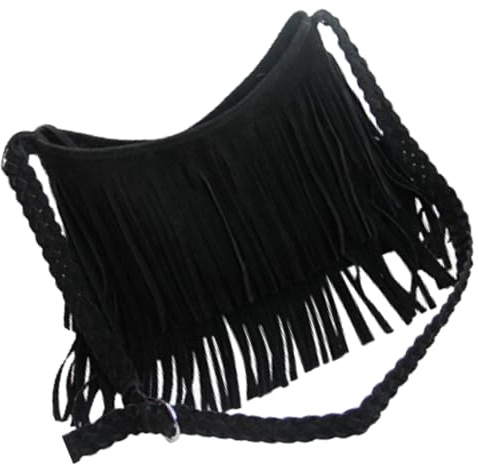 Beavorty Sac BandoulièRe À Franges Femme Sac Besace Tendance Avec Gland 13.39X11.42X4.33In Messager ÉLéGant Pour Usage Quotidien Voyage Shopping FêTe
