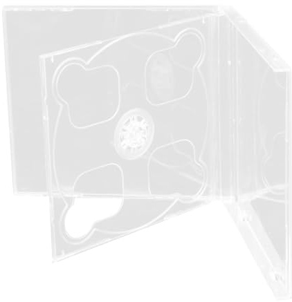 Qsvbeeqj Boîte de rangement de disque portable VCD transparente Boîte de rangement à disque unique Conteneur de rangement transparent léger incassable