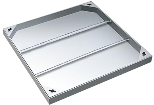 ZYHNNKL Chiusino Pozzetto, Chiusini e Telai Quadrati, Chiusini di Ispezione in Metallo da Incasso per Cortili/vialetti/marciapiedi, Portata 2,6 Tonnellate(32x32 in)