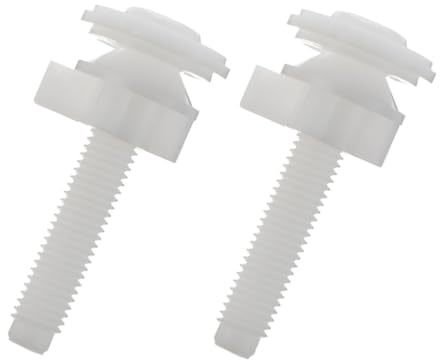 TEHAUX Vis de Fixation pour Installation et Réparation Facile pour Siège de Toilette en Plastique Pom Blanc Léger et Haute Précision Lot de 2 Pièces des Abattants Wc