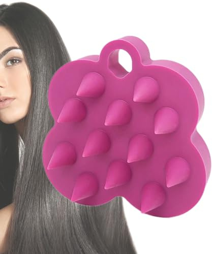 Shampoo-Bürste für die Massage der Kopfhaut Manueller Silikon-Kamm | Kopfpeeling Für Frauen zur Kopfwäsche mit Shampoo, zur Entspannung, für die Gesundheitspflege und für das