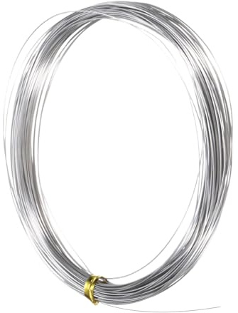 M METERXITY 24 Gauge Stainless Steel Craft Wire, 0.5mm 65.6 ft Bendable Floral Snare Wire for Jewelry Making/Sculpting/Armature Crafting/Floral Bonsai/DIY Crafts