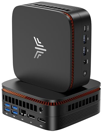 NiPoGi Pinova P1 Mini PC Windows 11 Pro,Mini PC AMD Ryzen 4300U(4C/4T,up to 3.7GHz) 8GB RAM+256GB SSD Mini Computer 4K@60Hz Triple Display HDMI+DP+USB-C WiFi/BT VESA Mount