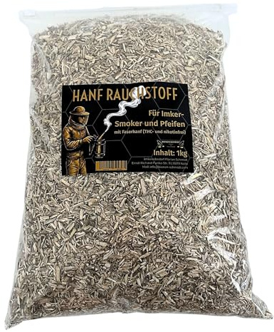 Smoker Rauchstoff nikotinfrei aus Hanf im 1kg Beutel mit praktischem Gleitverschluss