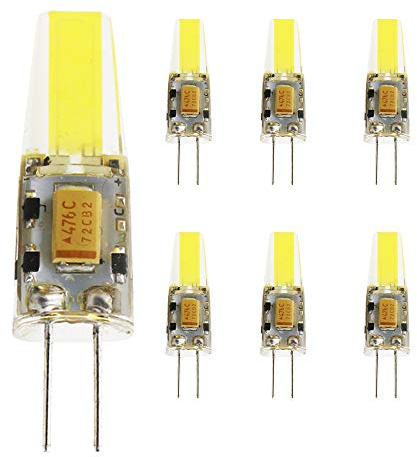 Chao Zan 6er Pack G4 LED Lampen 250lm 2.5W ersetzt 20W Halogenlampen Kühles Weiß 6000K Birne 12V AC/DC Nicht Dimmbar G4 LED Leuchtmittel