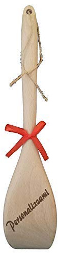 cucchiaio di legno in faggio Personalizzato mestolo cucina in legno lungo grande 31cm Personalizzabile (Personalizza)
