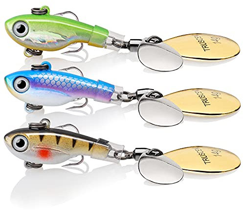 TRUSCEND Spoon Spinnköder Angelköder Kunstköder Fische Angeln Set Hecht Zander Forellen Köder Blinker Swimbait Angelzubehör Süßwasser Salzwasser Angelset Angeln Geschenk für Männer