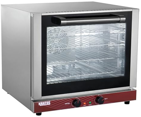 Kratos Commercial Oven, Half Size Electric Countertop Convection Oven, Holds Four Half Size Sheet Pans, 208/240V (29M-003)