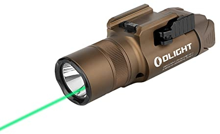 OLIGHT Baldr Pro R 1350 Lumens Magnetic USB Rechargeable Tactical Flashlight with Green Beam and White LED Combo, Rail Mount Weaponlight Compatible with 1913 or GL Rail, Built-in Battery
