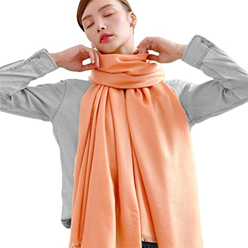 UKKO Kaschmirschal Frauen Winter Lange Schals Für Mode Warp Poncho-Schals-Orange
