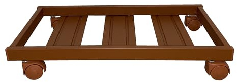 Tecnokit: Pflanzenroller, rechteckig, aus Stahl, Untersetzer mit Rollen, Cotto oder Aluminium, erhältlich in 3 verschiedenen Größen (60 x 30, Cotto)