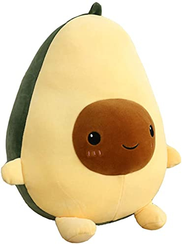 Yeqivo Niedliches Avocado Plüschtier mit Avocado gefülltes Kissen Geschenk für Mädchen Jungen Freunde (Yellow,60CM)