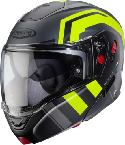 CABERG Helmet Horus X Road MATT Gun Metal/Black/Yellow Fluo M