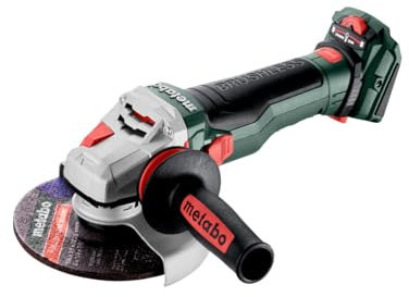 metabo Akku-Winkelschleifer WVB 18 LTX BL 15-150 Quick - 18 V, 150 mm Scheiben-Ø - Brushless Motor, Schnellbremse, werkzeugloser Scheibenwechsel - Inkl. metaBOX 165 L - Ohne Akku und Ladegerät
