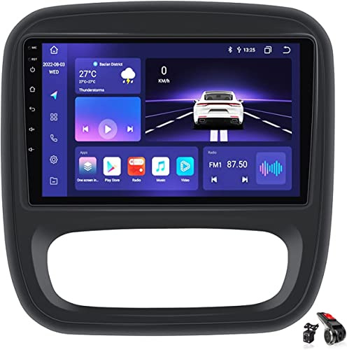 MLXABHG Android 12.0 Radio Doppio DIN Navigatore satellitare per Auto per R-enault Trafic 3 2014-2018 Navigazione GPS unità Principale Lettore Video multimediale MP5 Ricevitore FM BT con 4G 5G Wi