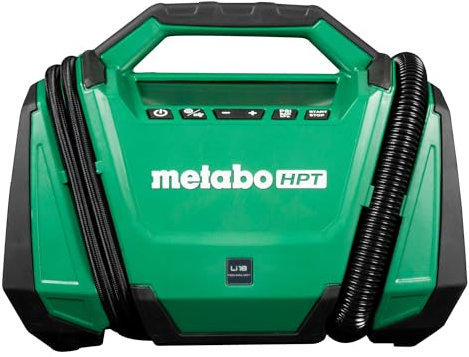 Metabo HPT 18V MultiVolt Cordless Dual Function Inflator, Portable Air Inflator with High Pressure and High Volume Modes, 160 PSI Max Pressure, LED Light, Tool Body Only, UP18DAQ4
