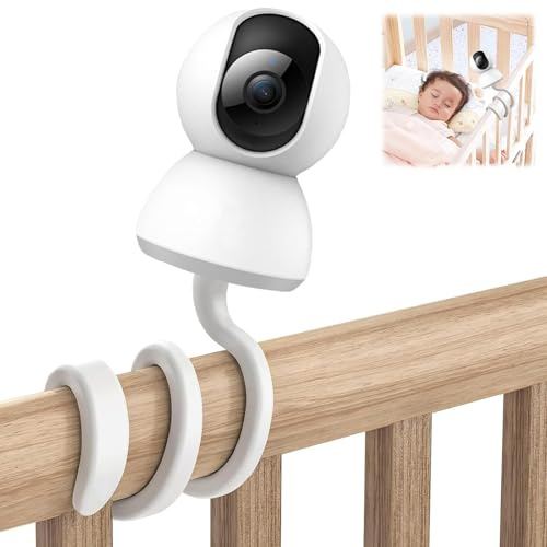 Raheem Soporte para monitor de bebé para cámara Tapo/Pan/Tilt C200/C210/C211/C212/C220/C225 Soporte para cámara de seguridad flexible WiFi cámara IP para habitación infantil cuna para bebé protectores