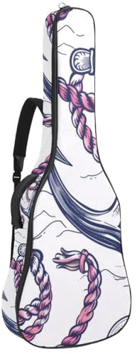 Gitarrentasche in voller Größe, wasserdichte Gitarren-Abdeckung, Tragetasche für akustische klassische E-Gitarren, nahtlose Giraffenköpfe, Mehrfarbig 04, 42.9x16.9x4.7 in, Lässiger Tagesrucksack