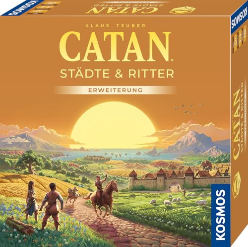 KOSMOS 684754 Catan - Städte & Ritter, Erweiterung zu Catan - Das Spiel, Brettspiel für 3-4 Personen ab 12 Jahre, nur spielbar mit dem Basisspiel, Siedler von Catan