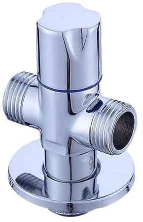 SDGBCXD， Hot and Cold Logo Angle Valves Brass Chrome Plated Valve Bathroom Accessories Angle Valve for Toilet Sink Prevent Backwater(Hot),Valve(Cold)