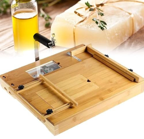 GTHTUHFD Grande Affettatrice per Sapone, Taglierina Professionale per Sapone Fatta A Mano con Contenitore Nascosto, Altezza Regolabile A Piacimento, Lunghezza Massima di Tagl
