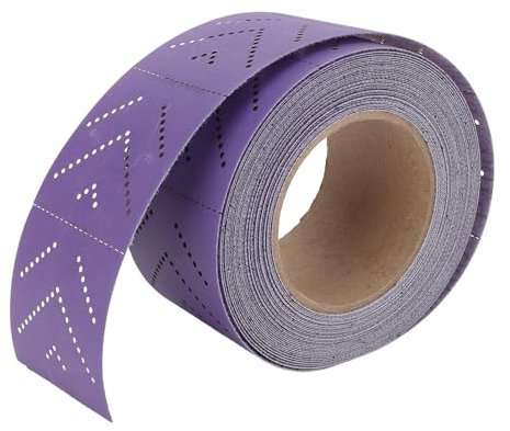 400 Rollo de Papel de Lija de Cerámica 400, Rollo Abrasivo sin Polvo Multipolteo de 70 Mm X 12m para Lijado Automotriz, Madera y Metal para la Reparación del Cuerpo y la