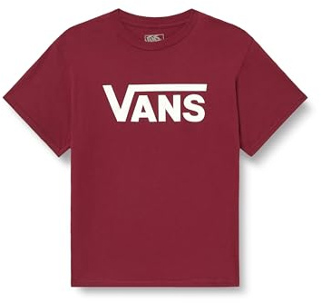 Vans Classic Drop V SS Crew Tee-B, Burgunderrot und Weiß, 10 Jahre