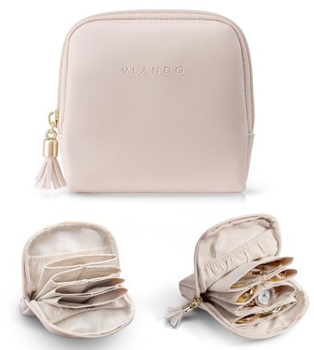 VLANDO Travel Jewellery Box, Portabel Jewellery Pouch, Travel Essential