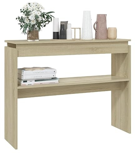 CIOURSTO Chipboard Console Table, Scandinavian Style Rectangular Design Space Organizer Table, Storage-friendly Hallway/Living Room/Office Furniture (102 X 30 X 80cm)