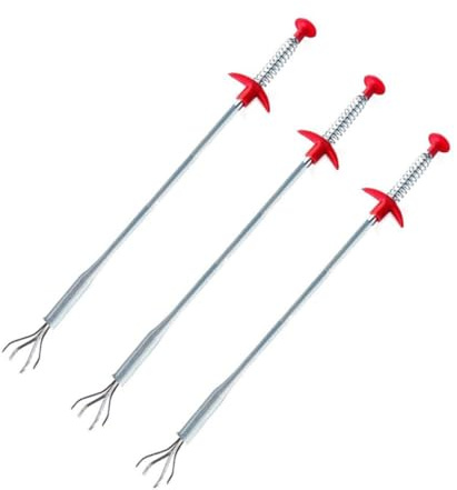 HONITANO 3 Piezas Herramientas de Limpieza de Desagües Flexibles con Cuatro para Destapar Tuberías Cocina y Baño Diseño de Duradero con Mango Ergonómico para Eliminar