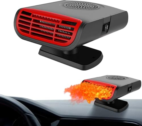 Huxibai Tragbare Autoheizung - Schwenkbarer Schneller 12V Scheibenentfroster - Tragbare Elektronische Auto Heizung,Für Morgendliches Parken Im Freien, Nebliges Nachtfahren, Winterreisen, Pendeln Und
