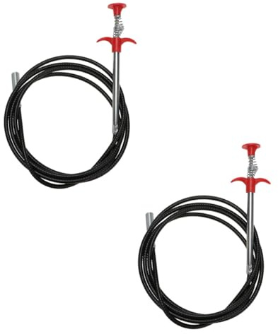 Genérico Pinzas Flexibles para Limpiar Desagües 2 Piezas 90 CM Herramienta de Agarre para Tuberías Gancho para Dragar Residuos Cocina Baño y Lavabos