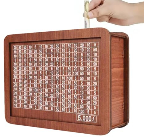 Wooden Saving Money Box Money Box With Counter Savings Challenge Boxes For Adults Retro Reusable Wooden Moneys Boxs Portable Storage Case Moneys Saving Boxs Savings Challenge Cash