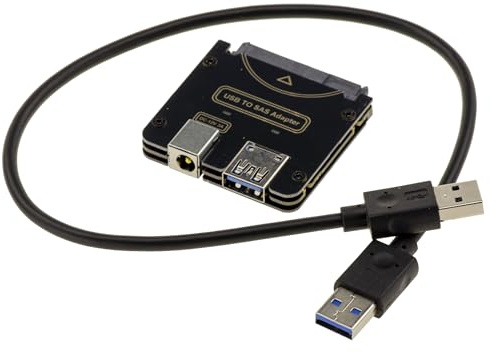 KALEA-INFORMATIQUE Adaptateur convertisseur pour Disque SAS 2.5 ou 3.5 avec connecteur SFF-8482 vers USB3.0 5G, Vendu sans Alimentation