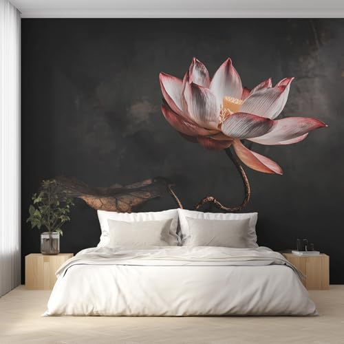 Genérico Decoracion Papel Pintado Flor Loto, Fotomurales Meditación Zen Papel Pared Tejido No Tejido Murales de Pared 300x210 Salon Dormitorio Decorativa W19