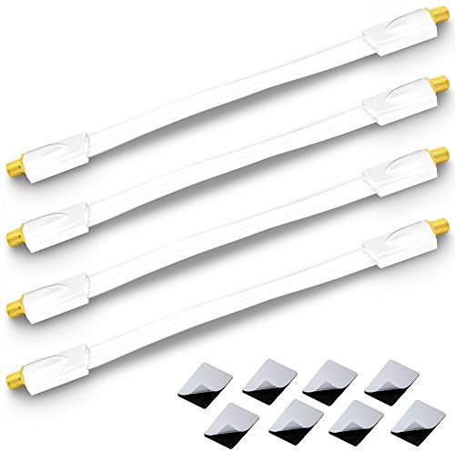 PASSACAVO PER FINESTRA SAT Cavo piatto Cavo placcato oro HD cavo coassiale estremamente piatto F maschio Guarnizione di gomma porta finestra camper campeggio HDTV 3d 4 K TV arli