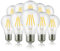 hellum LED Glühbirne E27 dimmbar, E27 7W warmweiß LED Lampe mit 806 Lumen LED Filament, E27 Vintage Led Leuchtmittel ersetzt 60-Watt Glühbirne, 2700 Kelvin warmweiss Klar, 206517 10er Pack