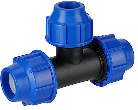 PE T-Stück reduziert Klemmverbindung Kupplung Größe 50mm x 25mm x 50mm
