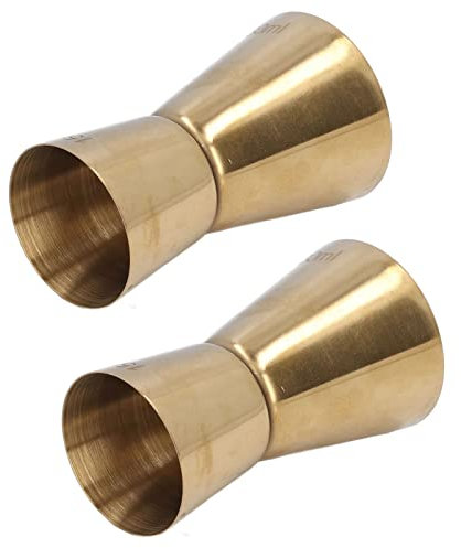 Shanrya Barzubehör, Wine Jigger Double Head Harmless geruchlose Exquisite für Party für Restaurant(Gold 15/30ml)