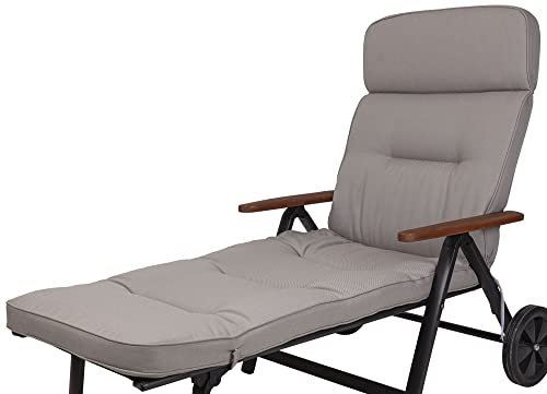 KETTtex 2314 Auflage Rollliege Alicante hellgrau 200x60x9cm wasserabweisend lichtecht Olefin