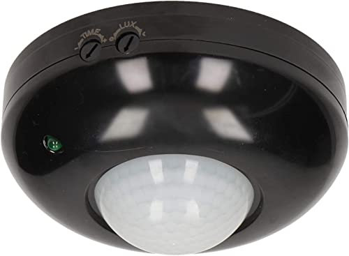 Miratic Detector de Movimiento LED 360st. IP20 1200W Sensor de Movimiento Tipo de Sensor Infrarrojos Alcance de detección del Detector: Ø6mm (Negro)