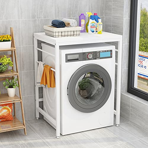 CLoxks Waschmaschinenschrank Schwarz, Schrank für Waschmaschine und Trockner, Lagerregal Über Dem Trockner, für Waschküche, Toilette, 70 X 60 X 95 cm