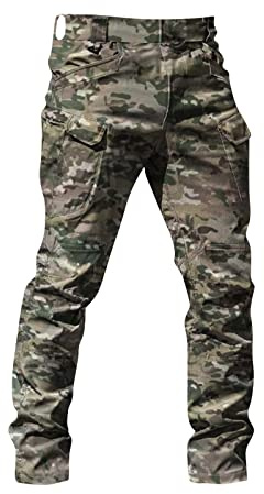 Generisch Männer Arbeitshose Cargohose Herren Jogginghose Herren Taktische Hose Casual Freizeithose mit Multi Taschen, M-3XL