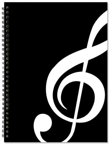 Vibrant Focus Manuskript-Papier, Blanko-Papier, Noten-Kompositions-Notizbuch, Klavierzubehör, 100 Seiten, 10 Notenblätter (Blanko-Notenheft)