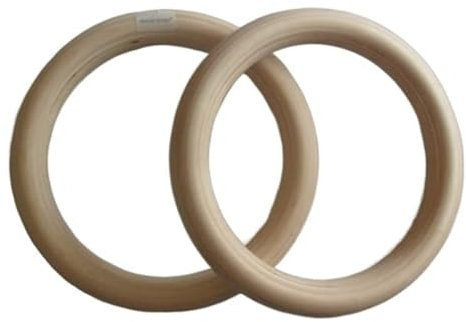 RaamKa Turnringe 2 Teile/Paare Holz Holzring; Tragbare Gymnastik Ringe Gym Schulter Stärke Home Fitness Trainingsgeräte Ringe Turnen