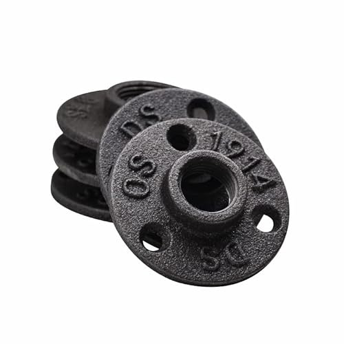 WANGBINGXING Flangia 1 pz Raccordi for Tubi di Ferro Montaggio a Parete Pavimento Flangia Antica Strumento Hardware Flange in ghisa (Color : Iron Flange, Misurare : 1)
