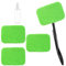 Limpiador Parabrisas Ventanas, Set de Limpieza de Coches, Cepillo de Lavado de Coches, Limpiacristales de Interior de Coche, Limpiaparabrisas, con 4 Almohadillas de Microfibra, Verde, Asa