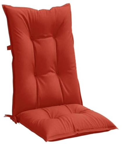 vidaXL Hochlehner-Auflagen 6 STK. Melange Rot 120x50x7 cm Stoff