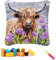 CCWROAN Highland Cow Cushion Covers Craft Kits Animal Latch Hook Kits for Adults Beginners Kids Making Crochet Pre Printed Canvas Wool Yarn Hobbies DIY Sofa Home Decor Women Gift 4