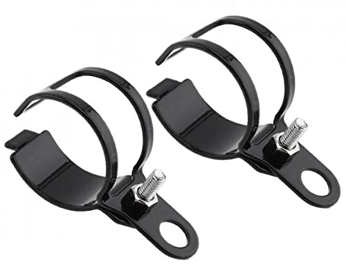 HESHUWEN Scheinwerfer Halterung Motorrad 2 stücke 27-36 mm Motorradmontage Blinker Halterung Flinker Halterung Blinker Anzeigen Halter Gabelhalterungsklemme